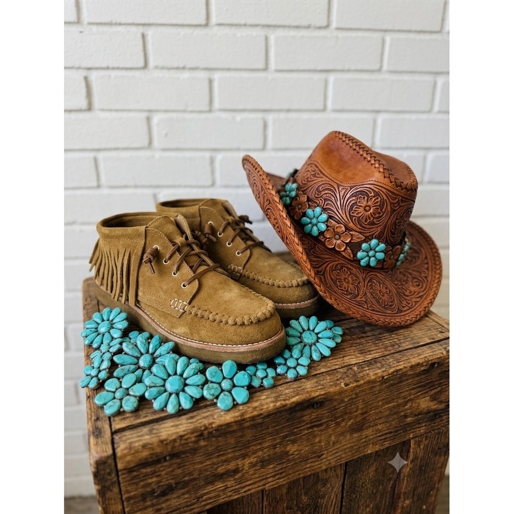 Sperry x Rebecca Minkoff Womens Tan Suede Fringe Moccasin boho western Boots 11 - Picture 1 of 8